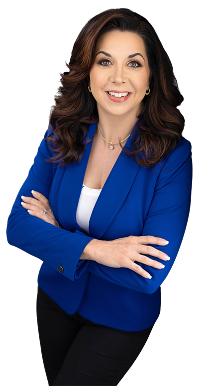 Kim in blue leaning on wall - transparent background